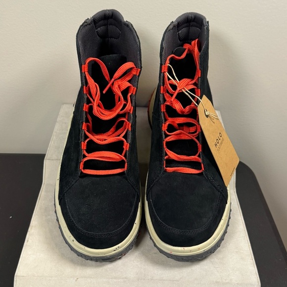 HOLO Stylish Black, red and Tan high top Men's Sneakers, Size 10, NWT - Picture 7 of 11